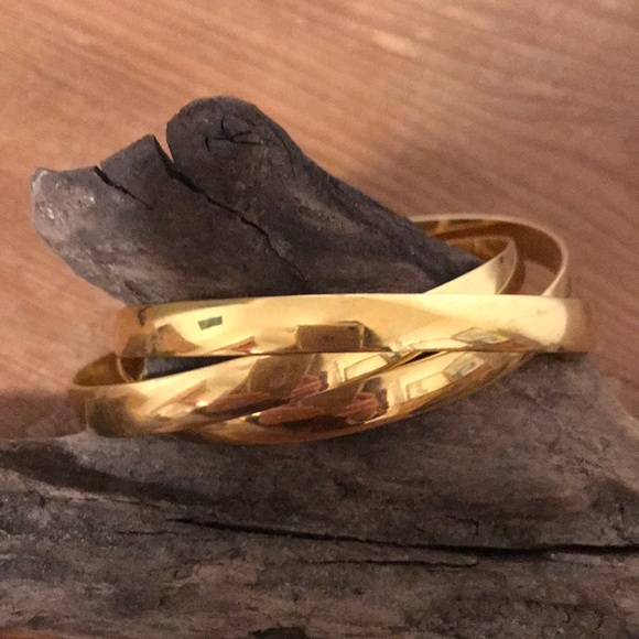 Milor Jewelry - Bronze Milor Italy Gold Bangle Bracelet Trio